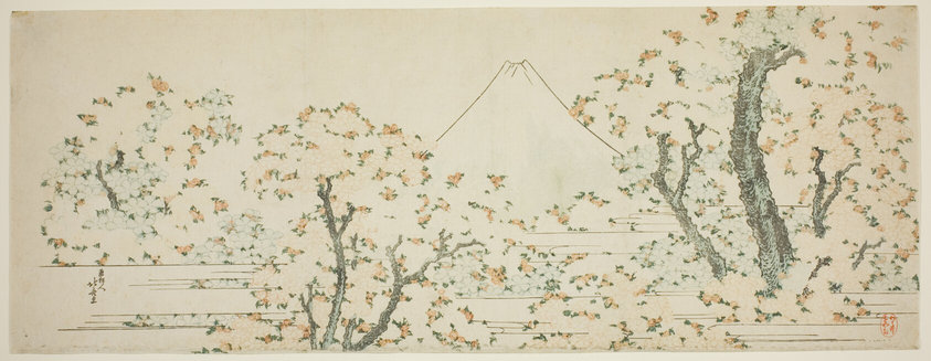 Mount Fuji with Cherry Trees in Bloom