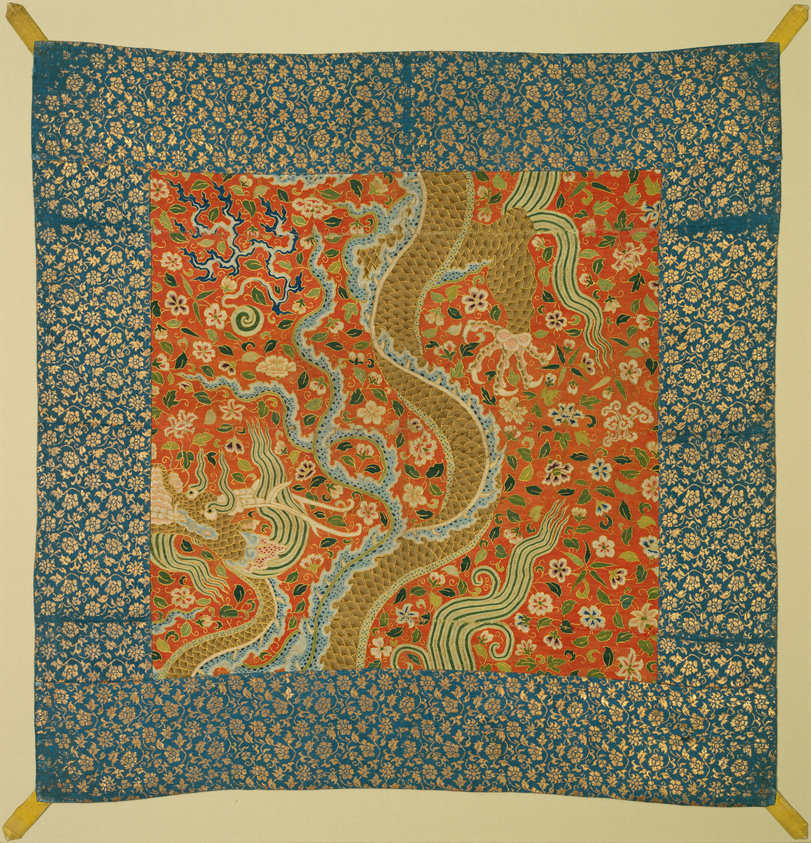 Canopy with Dragon among Flowers