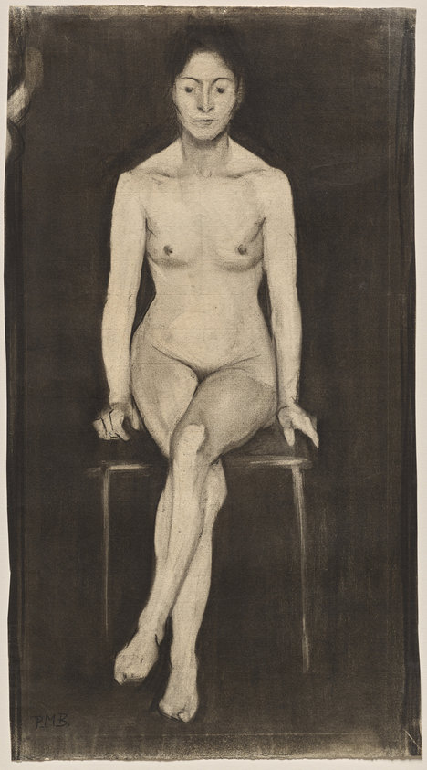 Seated Female Nude (Self-Portrait?)