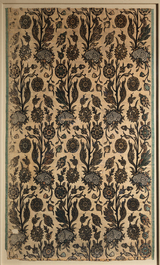 Velvet Panel with Flowering Plants