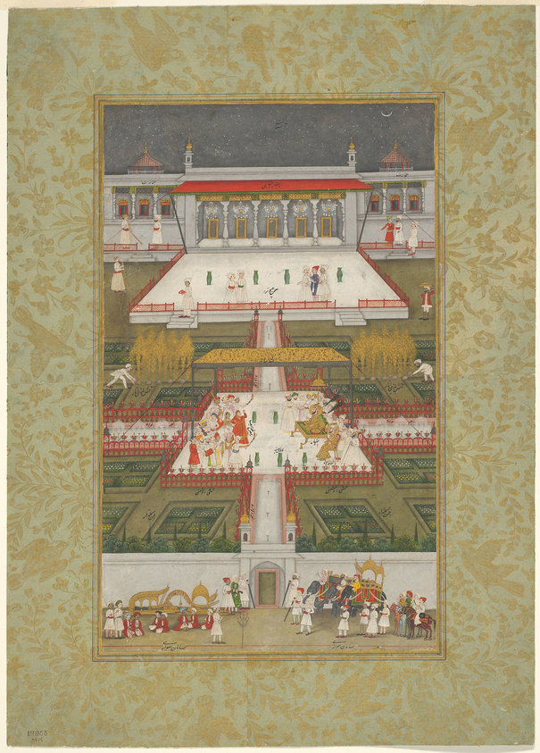 Ruler Entertained by Dancers in a Paradise Garden