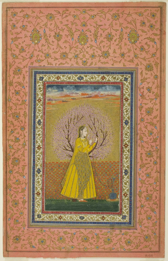 Young Woman Smoking a Huqqa
